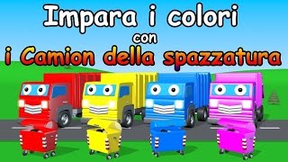 Impara i colori con i Camion della spazzatura  AlexKidsTV [upl. by Anthiathia]