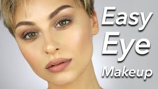 Easy Eye makeup Tutorial for Beginners No Eyeliner  Alexandra Anele [upl. by Petronia896]