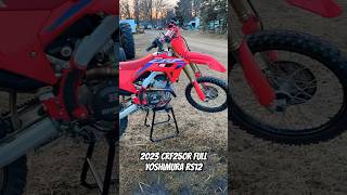 Built 2023 Crf250r with a full yoshimura rs12 exhaust system honda crf250r [upl. by Goodman879]