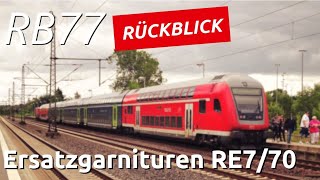 RB77 Rückblick 4 RE7RE70 Ersatzzüge zwischen Hamburg Kiel und Flensburg 2016 2017 [upl. by Arrat]