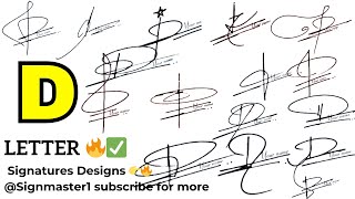 D letter name sign D name signatures [upl. by Ettigirb]