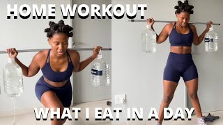 What I Eat In A Day  Home Workout  South African YouTuber [upl. by Fina]