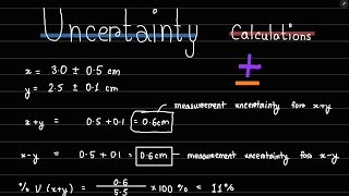 Uncertainty  CALCULATIONS of Uncertainty ALevel Physics Chemistry Biology [upl. by Nnaitsirk]