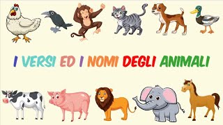 I Versi Degli Animali per bambini I Imparare i nomi degli animali  Italiano  Canzoni per Bambini [upl. by Moishe]