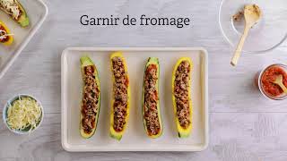 Courgettes farcies au porc à l’italienne [upl. by Kelwunn]