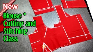 Perfect Blouse Cutting and Stitching Step by Step Class Clear Explanation  Tailoring Class [upl. by Burnett]