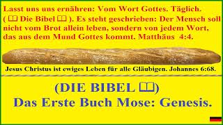 📖 DIE BIBEL 📖 Genesis Hörbuch 🍞 Jesus sagte Ich bin das Brot des Lebens Johannes 635 [upl. by Krever46]