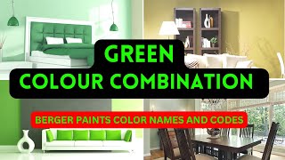 Top 10 Shades of Green  Green color combination for bedroom  berger paints colour combination [upl. by Foley]