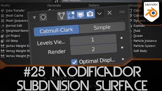 25 Subdivision Surface en Blender 29  Modificadores Blender [upl. by Lotty]