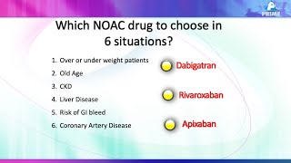 Choice of NOAC amongst Dabigatran Rivaroxaban and Apixaban in 6 clinical situations [upl. by Tnattirb]