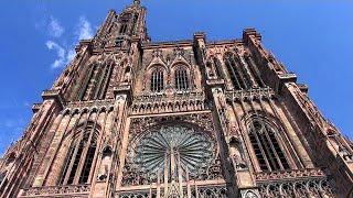 Strasbourg Cathedral Cathédrale de Strasbourg Straßburger Münster Alsace Elsass France [upl. by Anivad]