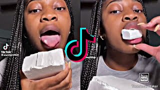 Cornstarch Eating ASMR Compilation  Relaxing Sounds ❤ Part 1💚 [upl. by Aihseyn]