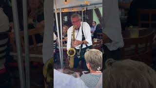 Awesome guy throws down on tenor saxophone at Gaylord Alpenfest 2024 music talent saxophone [upl. by Fleeta]