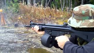 HK 51 full auto 50 round 308 drum [upl. by Rodgiva]