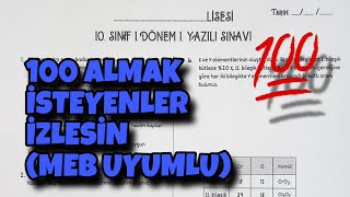 10Sınıf Kimya 1Dönem 1Yazılı [upl. by Alcina]