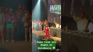 Kane took at Hogan 🤣 wwe walemania wrestlemania wwefan wweraw shortsfeed wwenxt [upl. by Glynda617]