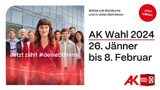 Jetzt zählt deineStimme  AK Wahl 2024  Mit Wahlkarte und in vielen Betrieben  bis 8 Februar 🗳🚀 [upl. by Ellekim]