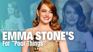 Emma Stone Wins Best Female Actor  Poor Things emmastone [upl. by Noruq]