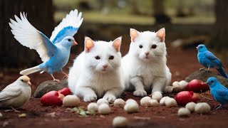 Cat TV for Cats to Watch 😺 Pretty Birds and Squirrels 🐿 8 Hours 4K HDR 60FPS [upl. by Meris]