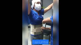 Uso correcto de faja lumbar y sacrolumbar [upl. by Ennovihc]