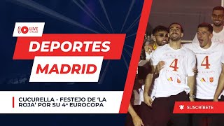 Marc Cucurella durante el festejo de la selección española por su 4ª EUROCOPA en Madrid [upl. by Suzi]