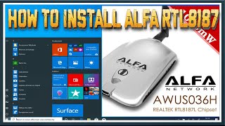 how to install driver ALFA RTL8187 on windows 10  driver updater ALFA AWUS036H [upl. by Casimire]