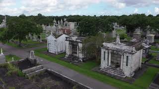 Italian Row of Mausoleums Metairie Cemetery [upl. by Nodnal782]