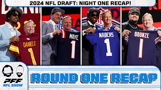 2024 NFL Draft Night One Recap  PFF NFL Show [upl. by Terencio]