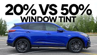 20 vs 50 Car Window Tint Comparison on my Acura RDX ASpec [upl. by Noswad850]