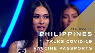 70th MISS UNIVERSE PHILIPPINES Beatrice Luigi Gomez Discusses Vaccine Passports  Miss Universe [upl. by Daffi]