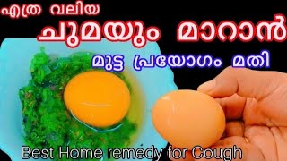 ചുമ മാറാൻ മുട്ട മുരിങ്ങയില വിദ്യ Best Home Remedy For Cough [upl. by Eerolam]