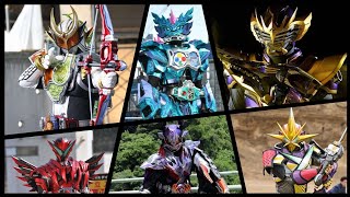 Quaternary Riders Final and Extra Final Forms Henshin and Finisher Ouja Survive  Legendary Legend [upl. by Paris]