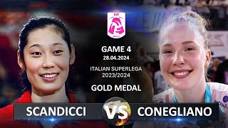 Gold Medal Matches of Italian Volleyball SuperLega 20232024  Scandicci vs Conegliano [upl. by Bohlin]