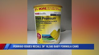 Perrigo recalls 16000 cans of baby formula [upl. by Ecinaj513]