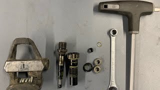 Van Rysel 520 Road Pedal Strip and regreasebearing replacement [upl. by Tenrag]