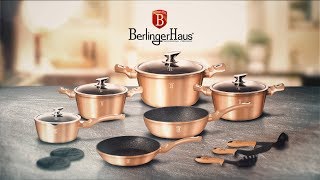 Berlinger Haus Metallic Line Rosegold Edition 15 Pcs Cookware Set Presentation BH1224N [upl. by Watters348]