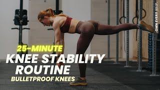 25 Min Stability amp Strength Routine For Bulletproof Knees  Runners Routine  w Equipment [upl. by Ardra]