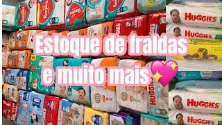 ENXOVAL DE HIGIENE DA BEBÊ 💖 Estoque de Fraldas e muito mais🤰🏻 diáriodegravidez fraldas [upl. by Anitsugua5]