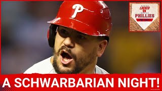 POSTCAST KYLE SCHWARBER DRILLS 3 HOMERS in Philadelphia Phillies EPIC 109 comeback win vs Toronto [upl. by Bowlds85]