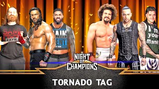 WWE 2K23 Roman Reigns amp Jey Uso amp Sami Zayn vs Dominik Mysterio amp Damian Priest amp Carlito [upl. by Kendrick]