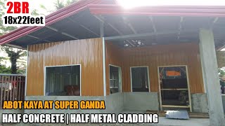 Low Cost Half Cladding House Design Idea  Cement amp Steel Materials [upl. by Ellehcyar984]