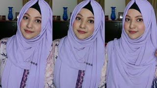 Easy Hijab Tutorial for School and College Students 2022 No Layer Hijab Style [upl. by Doraj]