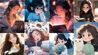 🦋Cartoon girl dpz  ✨beautiful profile dpz dp photo for girl BTS cute girl dp pic anime dp Ifv [upl. by Ocirne391]