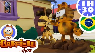 😸Garfield e Odie brincam na lama🟤 Compilação de episódios engraçados [upl. by Irving]