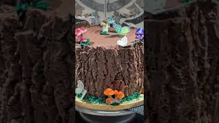 Tempered chocolate tree stump wedding cake [upl. by Shu]