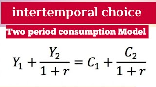 Intertemporal choice two period model intertemporalBudgetConstraint [upl. by Nylesor]