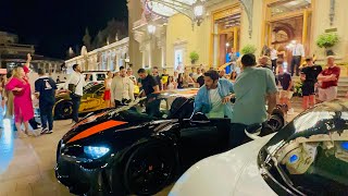 THE PRINCE OF QATAR VISIT MONACO ll NIGHTLIFE 2023 billionaires supercars monaco bugatti qatar [upl. by Davey860]