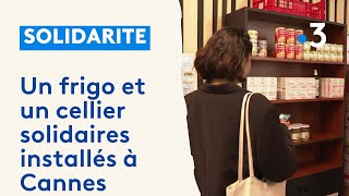 Cannes installe le premier frigo et le premier cellier solidaires de la Côte d’Azur [upl. by Yrem]