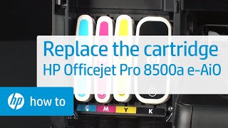 Replace the ink cartridge  HP OJ Pro 8500a Plus Premium eAllinOne Printer A910n  HP Support [upl. by Lustig]