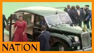 Governor Sakaja arrives at Uhuru Gardens in a vintage Vanden Plas Princess [upl. by Boar]